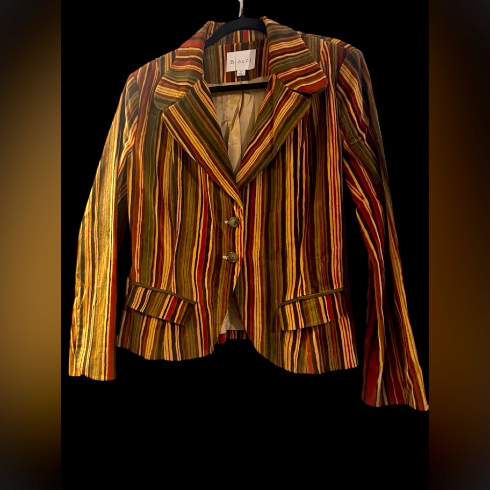 STRIPED BROWN BLAZER